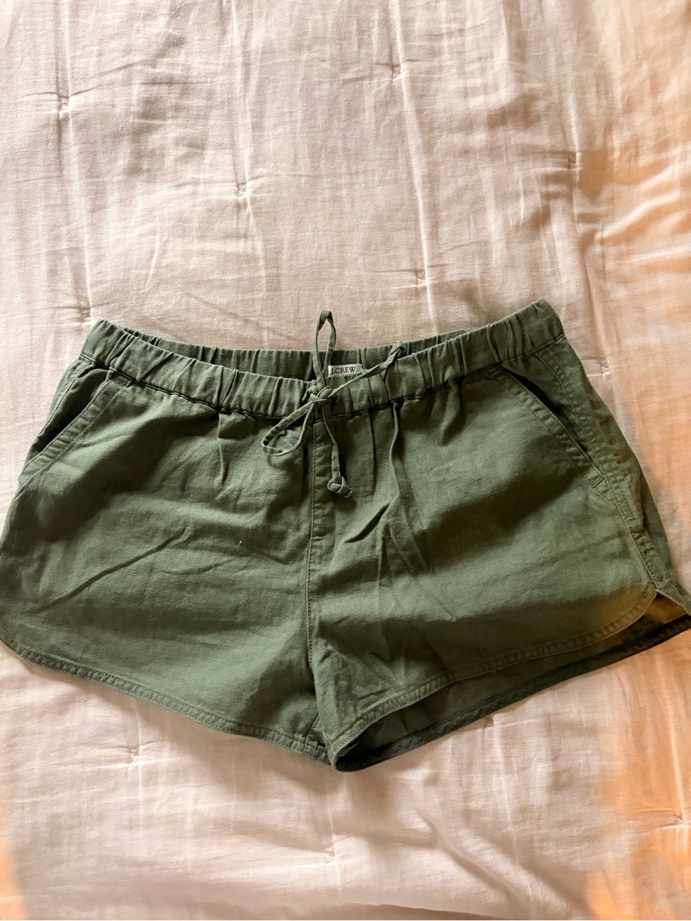 NWT! Jcrew linen blend green shorts